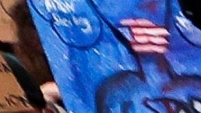 New York (United States), 24/08/2020.- A person paints Jacob Blake'Äôs name on 34th Street during a protest in response to the shooting on 23 August by police officers in Kenosha, Wisconsin of Jacob Blake, a Black man who was trying to get into his car with his children, in New York, New York, USA, 24 August 2020. Blake was shot in the back and is in stable condition following the shooting which has sparked massive protests in Kenosha and around the country. (Protestas, Estados Unidos, Nueva York) EFE/EPA/JUSTIN LANE