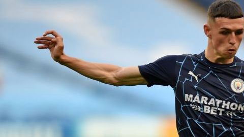 Phil Foden con el Manchester City.