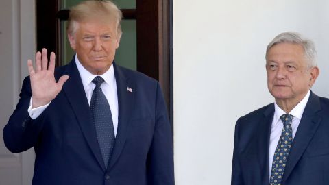 Los presidentes Trump y López Obrador se reunieron en julio pasado.