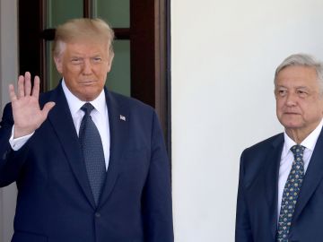 Los presidentes Trump y López Obrador se reunieron en julio pasado.