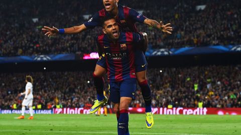 Dani Alves y Neymar en su paso por el FC Barcelona.