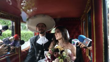 Camila Fernández y su esposo.