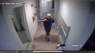 Captura de la cámara de seguridad donde se ve al hombre robando correspondencia.
