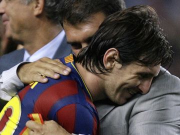 Joan Laporta y Leo Messi en la época más brillante del club.