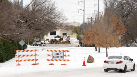 Tormenta de nieve el 18 de febrero de 2021 en Fort Worth, Texas.