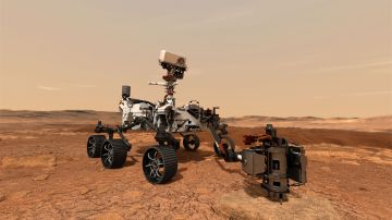 Ilustración conceptual proporcionada por la NASA, el rover Perseverance (Mars 2020) de la NASA.