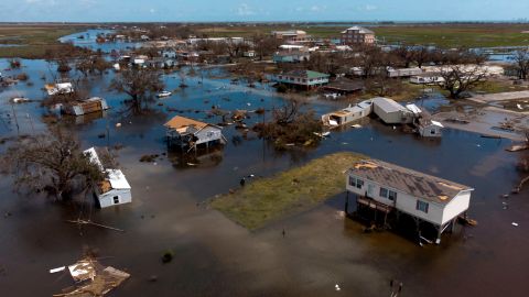 Así quedó Cameron, Louisiana, tras el paso del huracán Laura, en agosto de 2020.