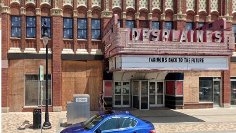 Reabren histórico teatro en Des Plaines. Foto captura Google Maps