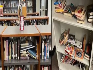La biblioteca de Roberto Clemente de Chicago se inscribió al concurso llamado: “Cloud Cuckoo Land Library Makeover” patrocinado por Heart of America. Foto captura NBC5 Chicago