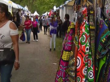 El Festival Africano de las Artes se extiende hasta el lunes en el Washington Park de Chicago. Foto Captura CBS2