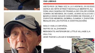 José Guadalupe Arévalo, de 83 años, fue visto por última vez el 1 de diciembre. Foto Departamento de Policía de Berwyn.
