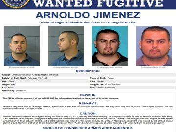 Arnoldo Jiménez se convirtió en el fugitivo número 522 nombrado entre los diez más buscados por el FBI. Foto Cortesía FBI