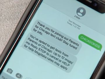Parents for Chicago, es una línea gratuita de comunicación por mensajes de texto y correo electrónico. Foto captura NBC5  Chicago