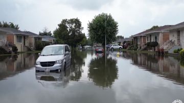 La ciudad de Calumet también estuvo entre las áreas más afectadas debido a las fuertes lluvias que ocasionaron inundaciones. Foto cortesía Chicago &  Midwest Storm Chasers