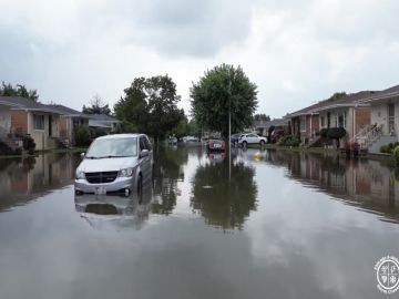 La ciudad de Calumet también estuvo entre las áreas más afectadas debido a las fuertes lluvias que ocasionaron inundaciones. Foto cortesía Chicago &  Midwest Storm Chasers