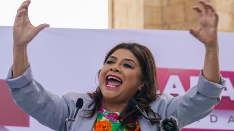 Clara Brugada, candidata a la jefatura de gobierno de la Ciudad de México por el partido Morena.