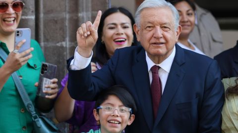 El presidente Andrés Manuel López Obrador luego de votar en las elecciones presidenciales de 2024.