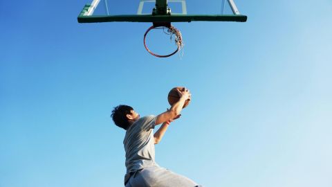 man dunking the ball