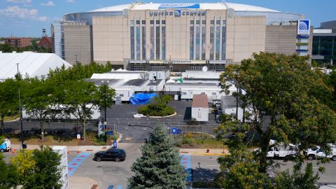 El United Center de Chicago, sede de la Convención Nacional Demócrata de 2024.