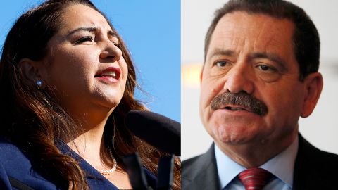 Delia Ramírez y Jesús 'Chuy' García, congresistas por Illinois. (Archivo/AP)