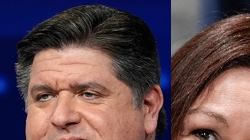 JB Pritzker, gobernador de Illinois; Tammy Duckworth, senadora federal; Brandon Johnson, alcalde de Chicago; Delia Ramírez, congresista: y Blase Cupich, cardenal arzobispo de Chicago.