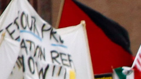 Una marcha en Chicago para exigir una reforma de inmigración realizada en 2010.