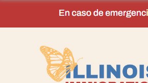 La página inicial del sitio www.illinoisimmigrationinfo.org con información útil para los inmigrantes en Illinois.