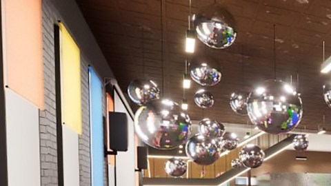 El interior de la nueva sede del proyecto Yollocalli de arte juvenil, en la remodelada Estación de Bomberos en las calles 24 y Whipple, en La Villita. (Cortesía Yollocalli.org)