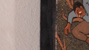 Algunas de las obras de Nicolás de Jesús en la exposición ‘No Kings: Nadie es ilegal en tierra robada’ en la Galería San Miguel de Pátzcuaro, Michoacán. (Facebook Galería Plaza San Miguel)