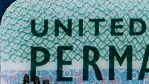 Un ejemplo de una tarjeta de residente permanente, conocida como 'green card'. (USCIS)