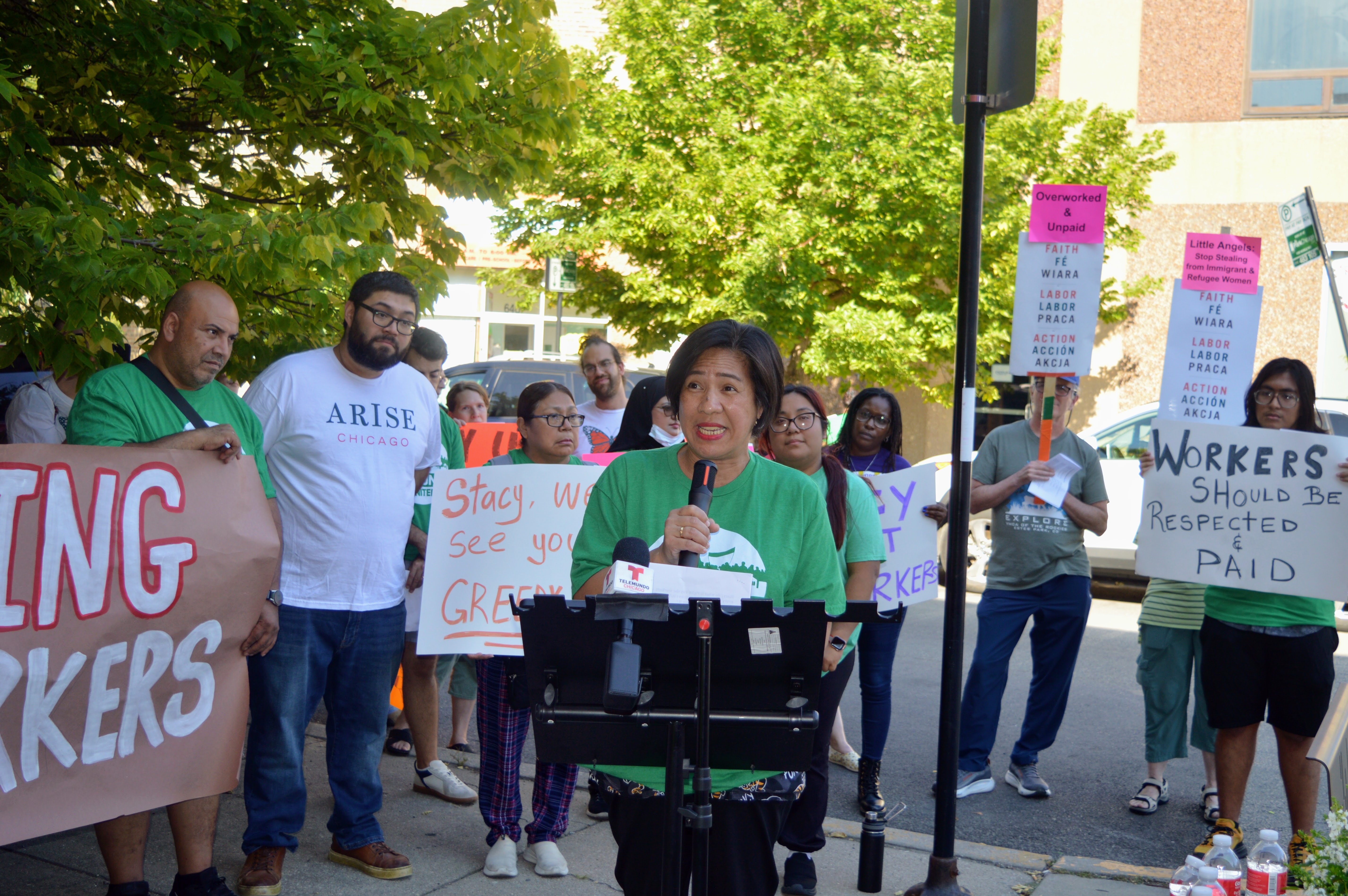 Seis trabajadoras de una guardería en West Rogers Park en Chicago exigen salarios atrasados de más de $24,000