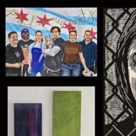 Imagen promocional de la exposición ‘Desplazamiento’ en la Casa de Cultura de la 18, en Pilsen, Chicago. (Cortesía)