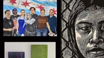 Imagen promocional de la exposición ‘Desplazamiento’ en la Casa de Cultura de la 18, en Pilsen, Chicago. (Cortesía)